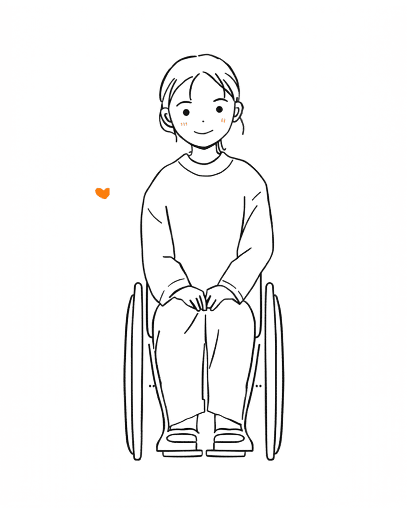 車椅子に乗った女の子